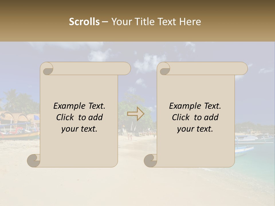 A Group Of Boats Sitting On Top Of A Sandy Beach PowerPoint Template