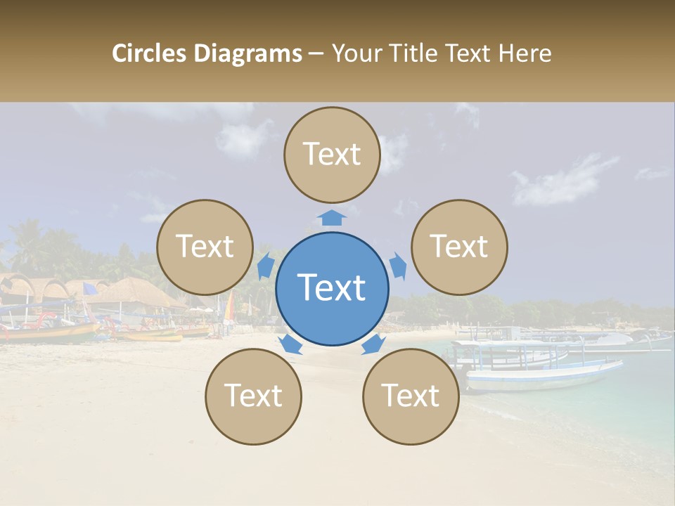 A Group Of Boats Sitting On Top Of A Sandy Beach PowerPoint Template