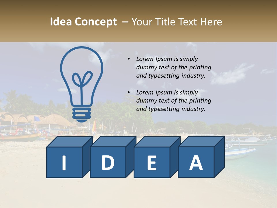 A Group Of Boats Sitting On Top Of A Sandy Beach PowerPoint Template