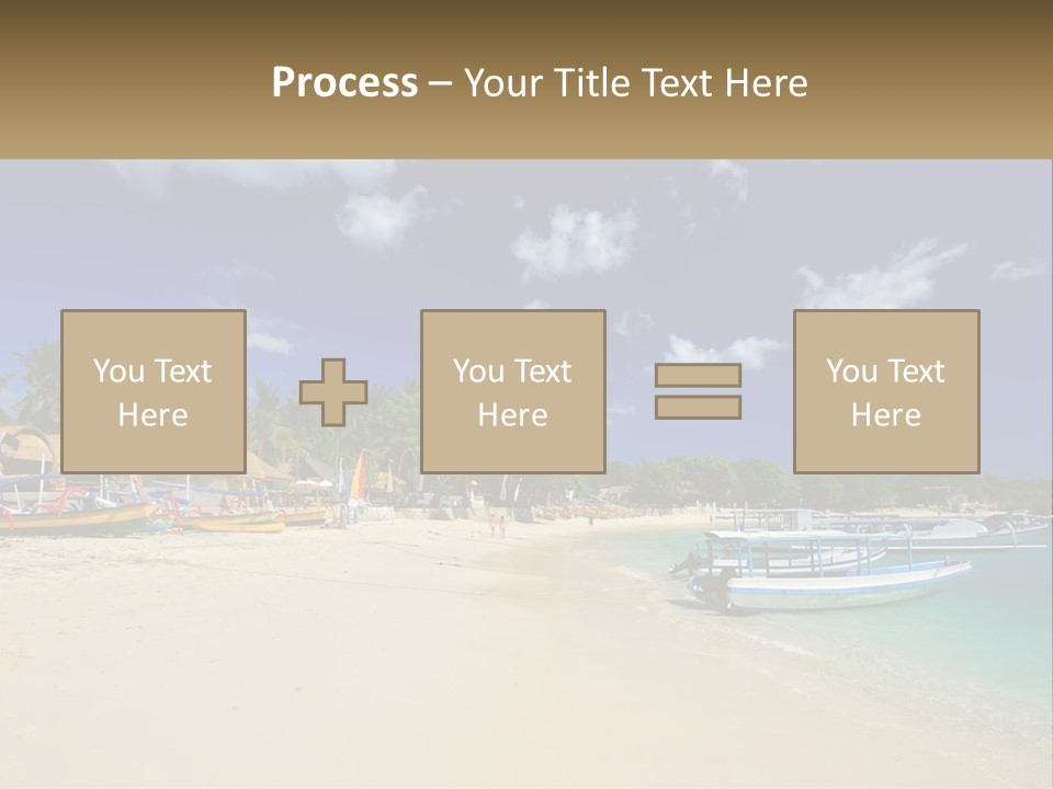 A Group Of Boats Sitting On Top Of A Sandy Beach PowerPoint Template