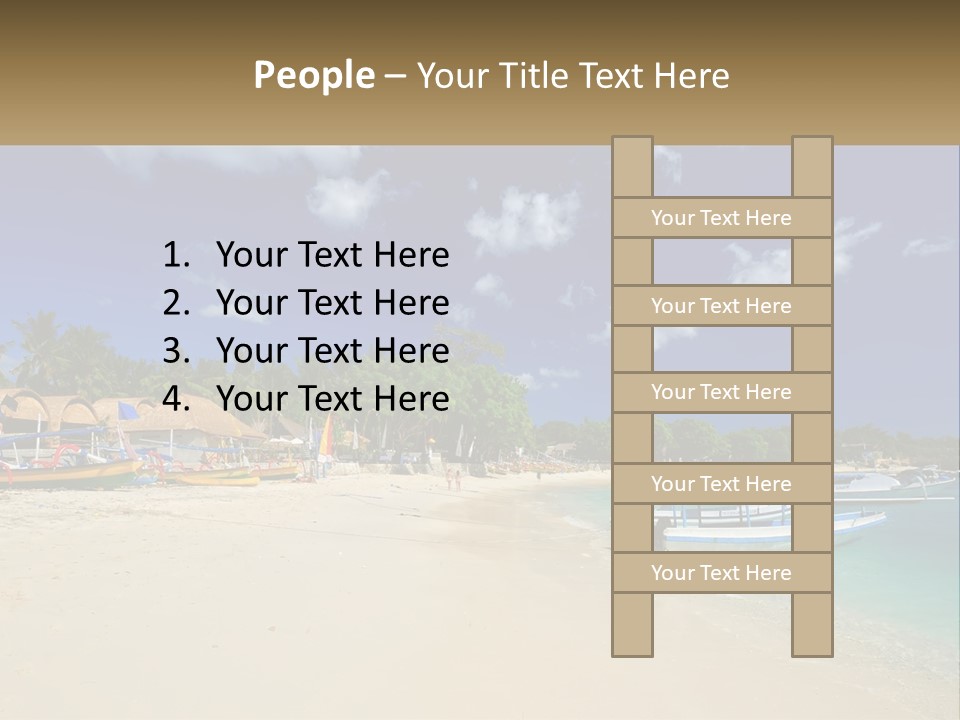 A Group Of Boats Sitting On Top Of A Sandy Beach PowerPoint Template