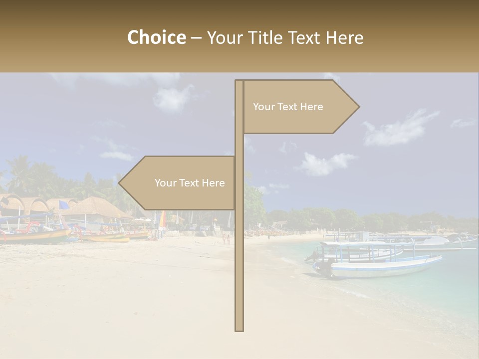 A Group Of Boats Sitting On Top Of A Sandy Beach PowerPoint Template
