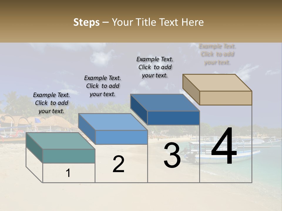 A Group Of Boats Sitting On Top Of A Sandy Beach PowerPoint Template