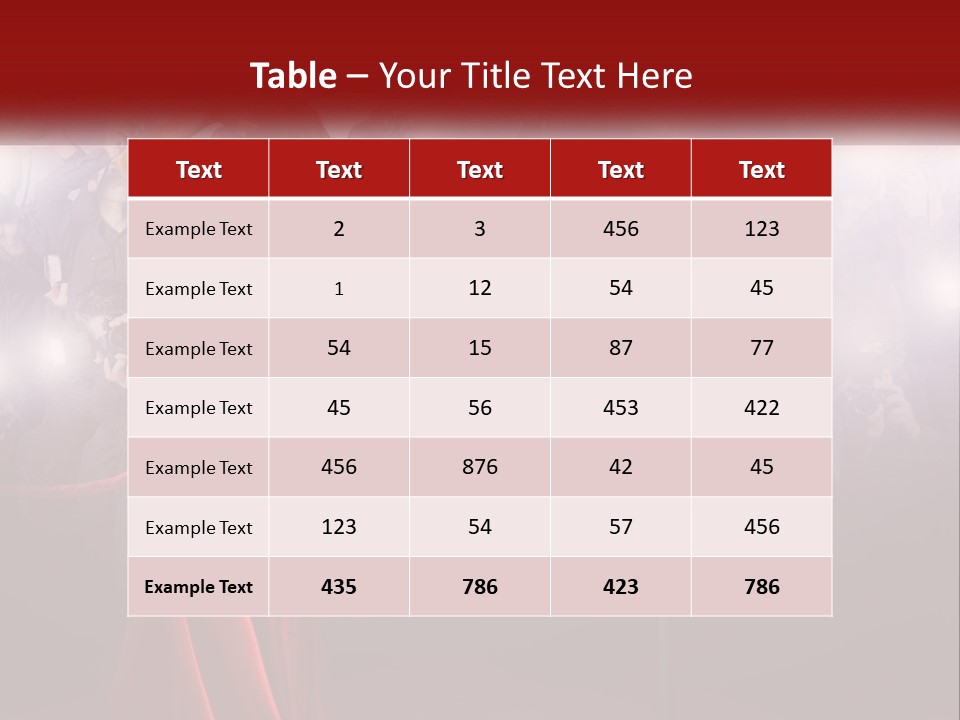 A Woman In A Red Dress Standing In Front Of A Crowd PowerPoint Template