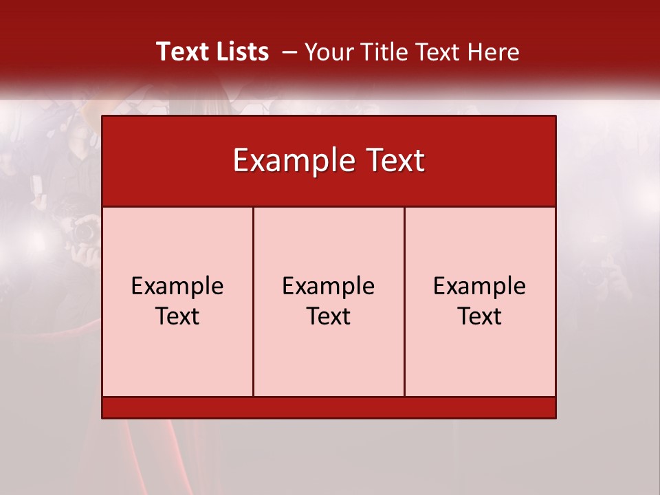 A Woman In A Red Dress Standing In Front Of A Crowd PowerPoint Template