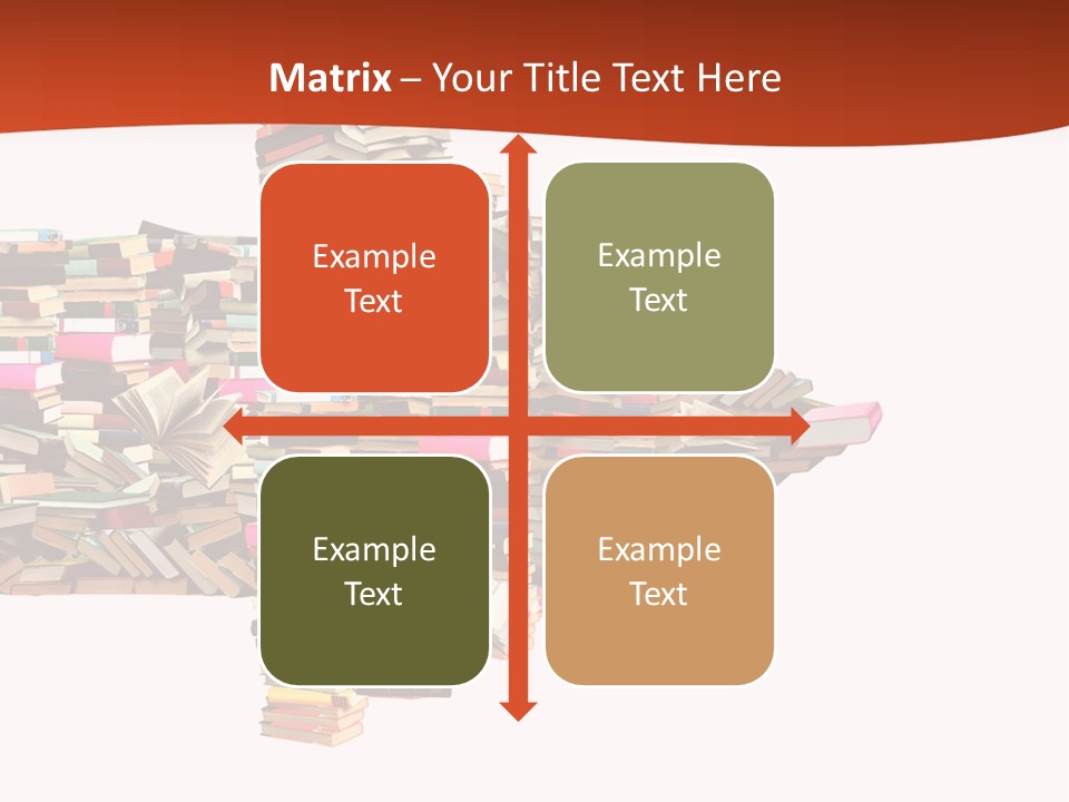 A Large Pile Of Books In The Shape Of A Map PowerPoint Template