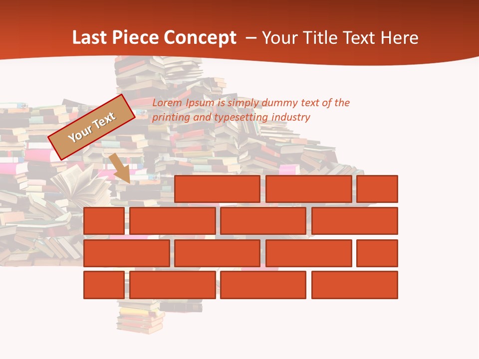 A Large Pile Of Books In The Shape Of A Map PowerPoint Template