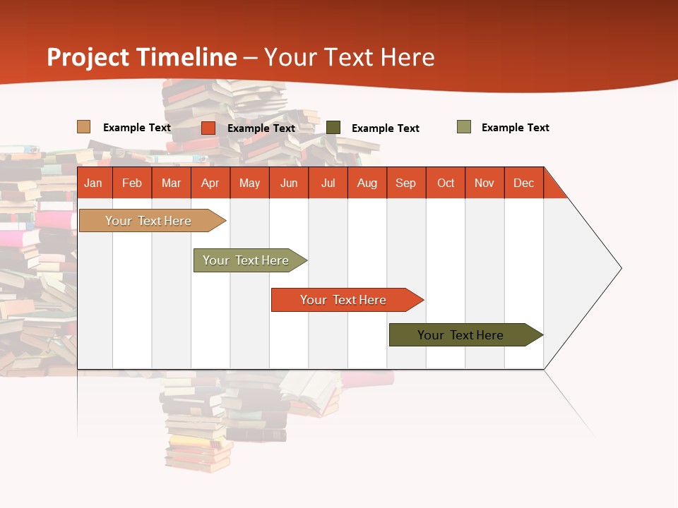 A Large Pile Of Books In The Shape Of A Map PowerPoint Template