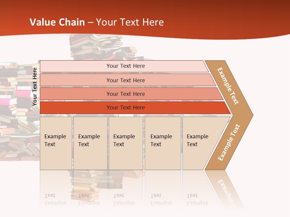 A Large Pile Of Books In The Shape Of A Map PowerPoint Template