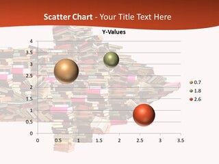 A Large Pile Of Books In The Shape Of A Map PowerPoint Template