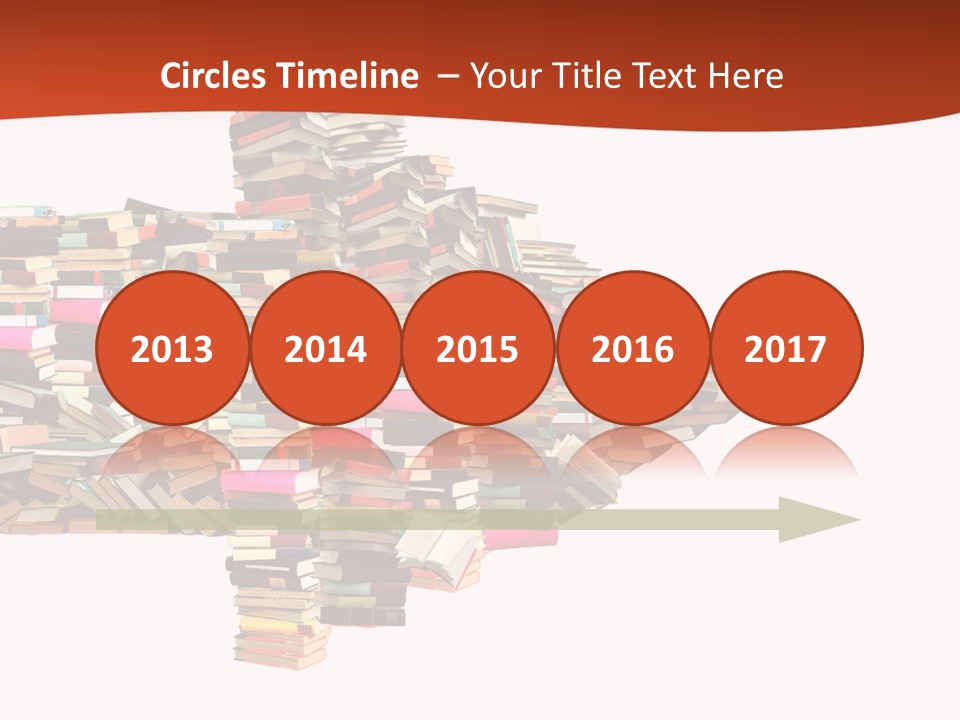 A Large Pile Of Books In The Shape Of A Map PowerPoint Template