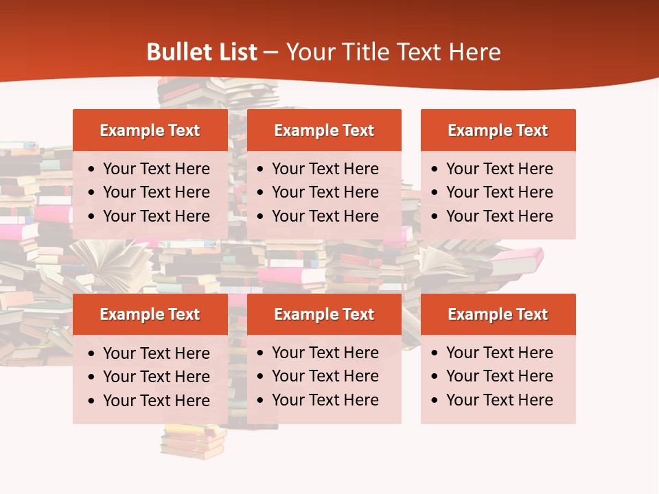 A Large Pile Of Books In The Shape Of A Map PowerPoint Template
