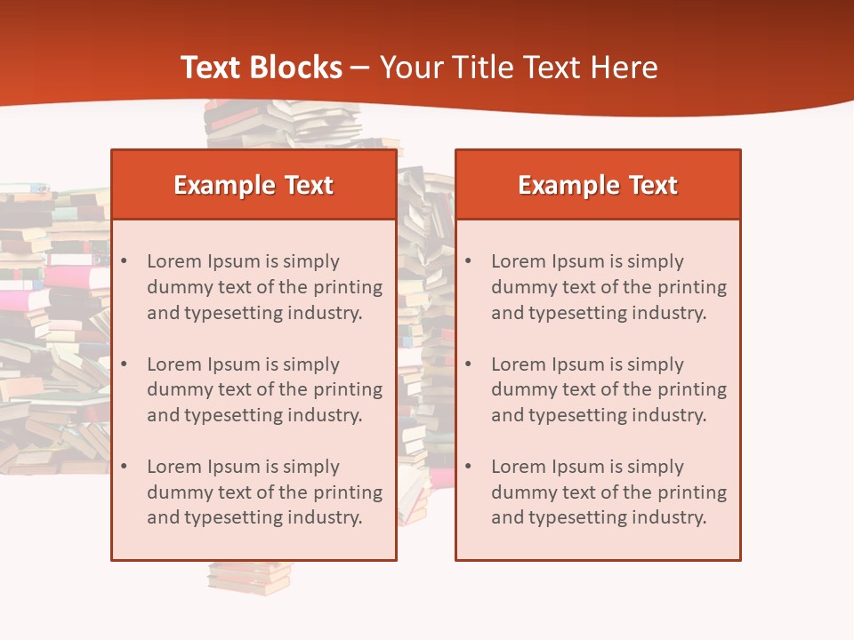 A Large Pile Of Books In The Shape Of A Map PowerPoint Template