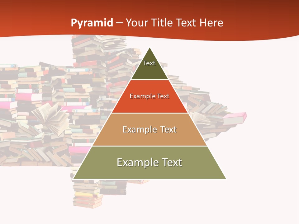 A Large Pile Of Books In The Shape Of A Map PowerPoint Template