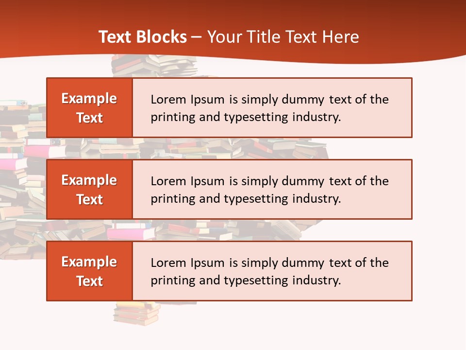 A Large Pile Of Books In The Shape Of A Map PowerPoint Template