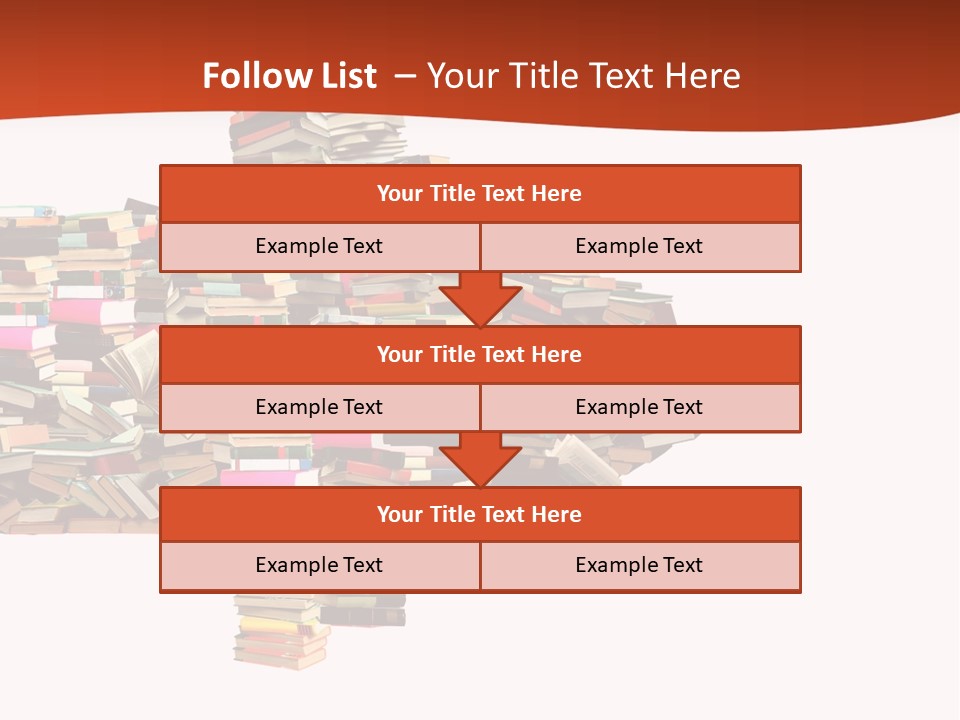 A Large Pile Of Books In The Shape Of A Map PowerPoint Template