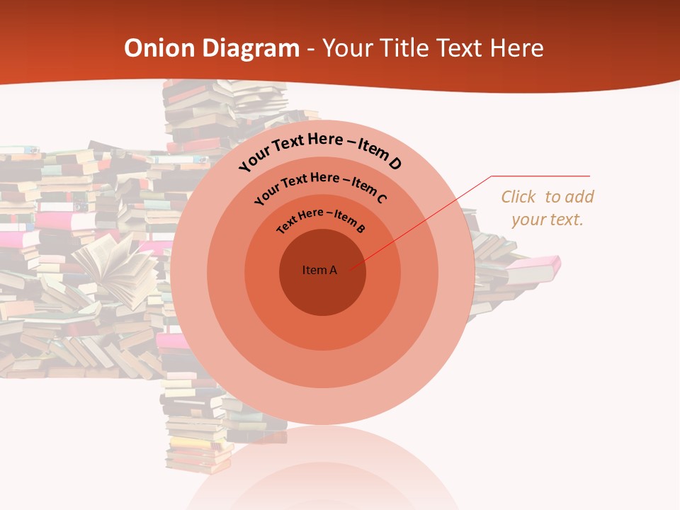 A Large Pile Of Books In The Shape Of A Map PowerPoint Template