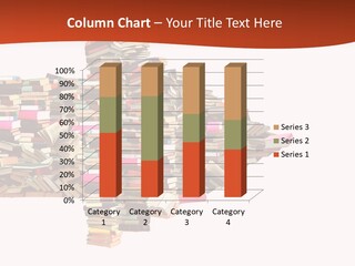 A Large Pile Of Books In The Shape Of A Map PowerPoint Template