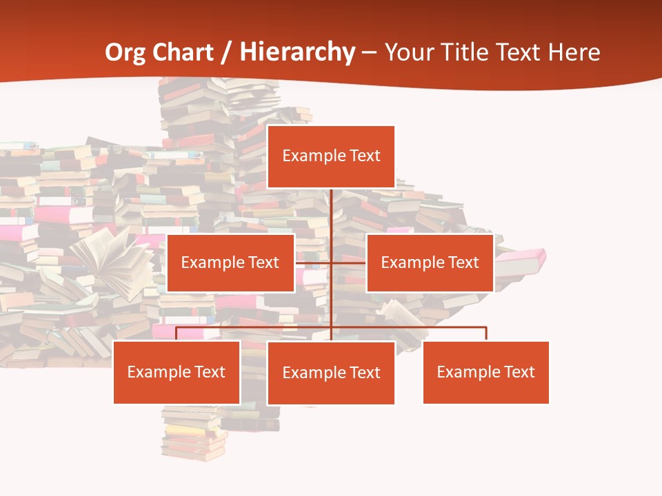 A Large Pile Of Books In The Shape Of A Map PowerPoint Template
