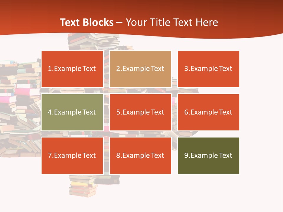 A Large Pile Of Books In The Shape Of A Map PowerPoint Template