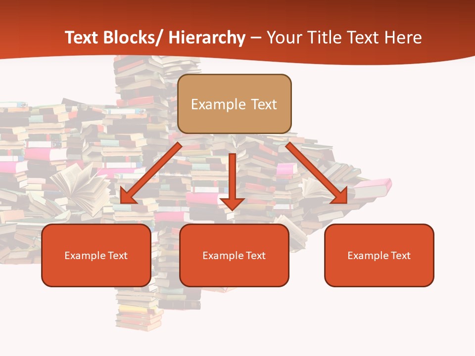 A Large Pile Of Books In The Shape Of A Map PowerPoint Template