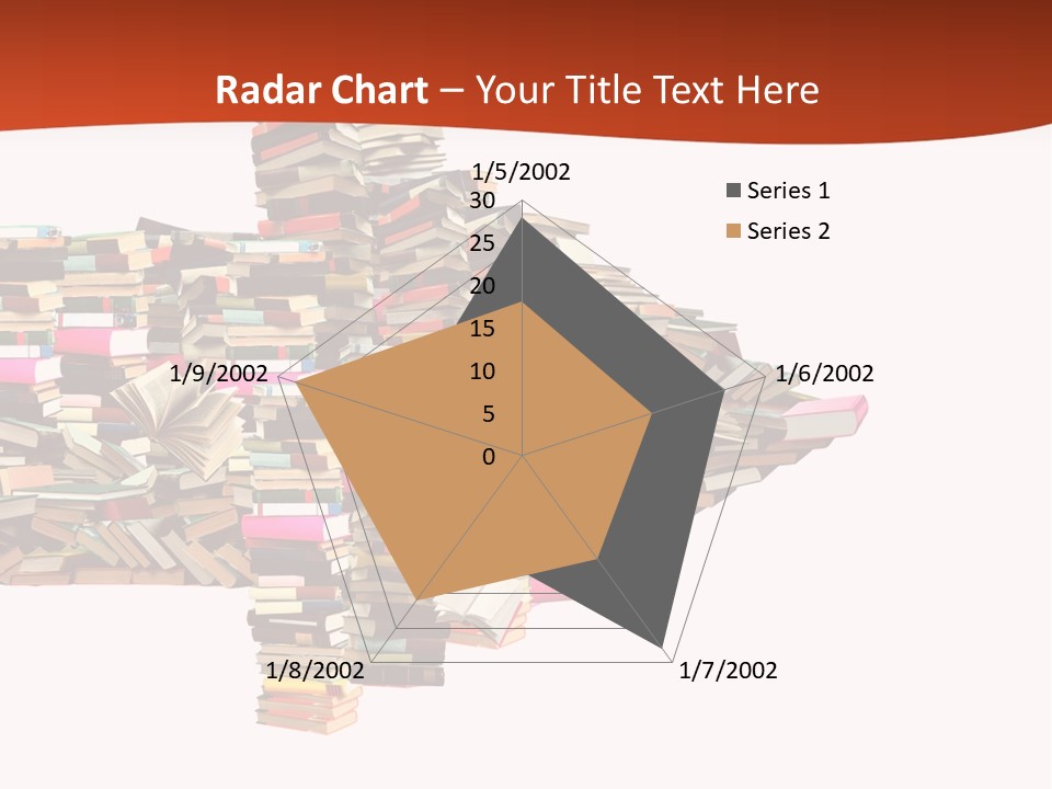 A Large Pile Of Books In The Shape Of A Map PowerPoint Template