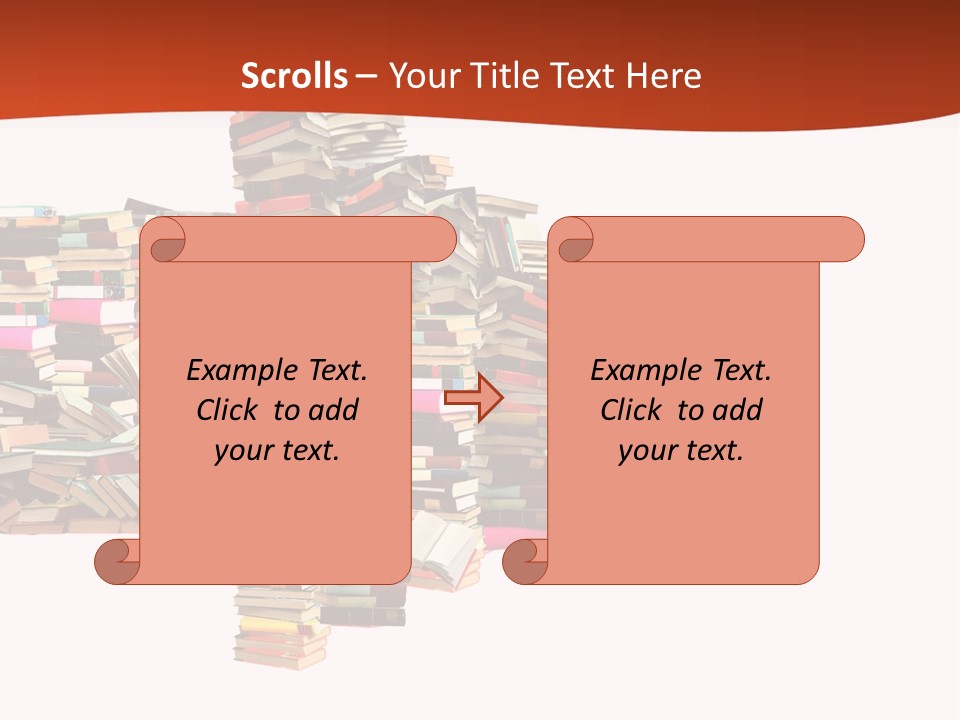 A Large Pile Of Books In The Shape Of A Map PowerPoint Template