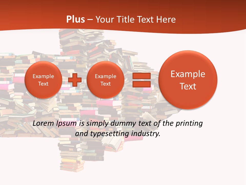 A Large Pile Of Books In The Shape Of A Map PowerPoint Template
