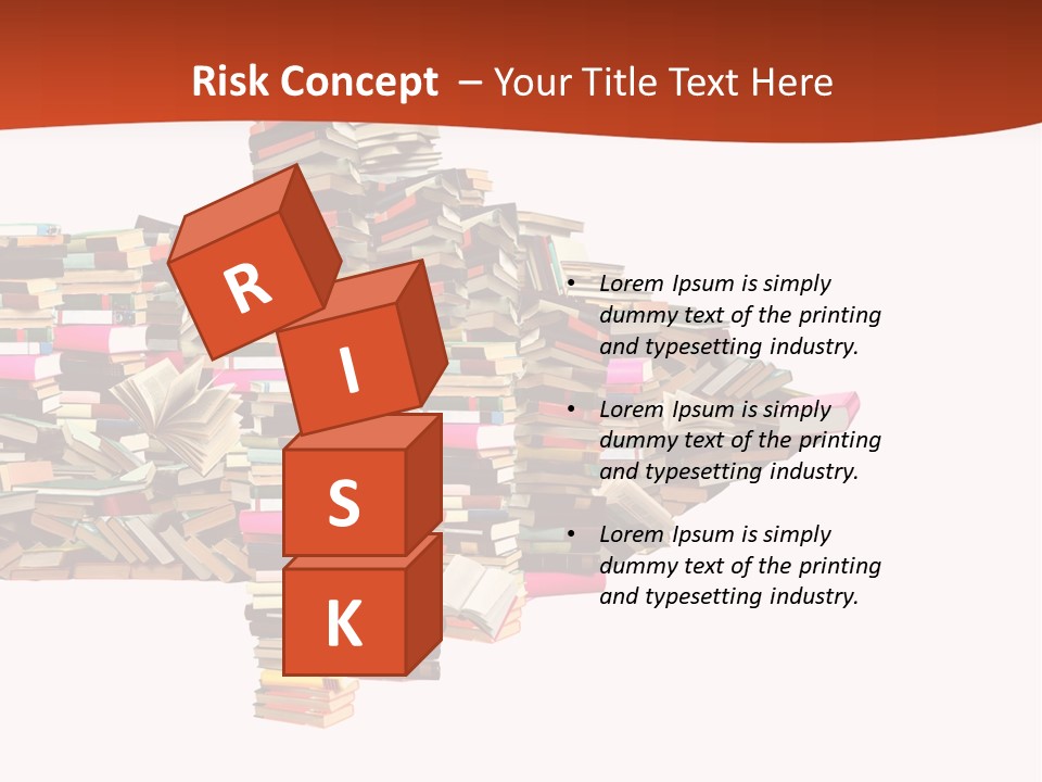 A Large Pile Of Books In The Shape Of A Map PowerPoint Template