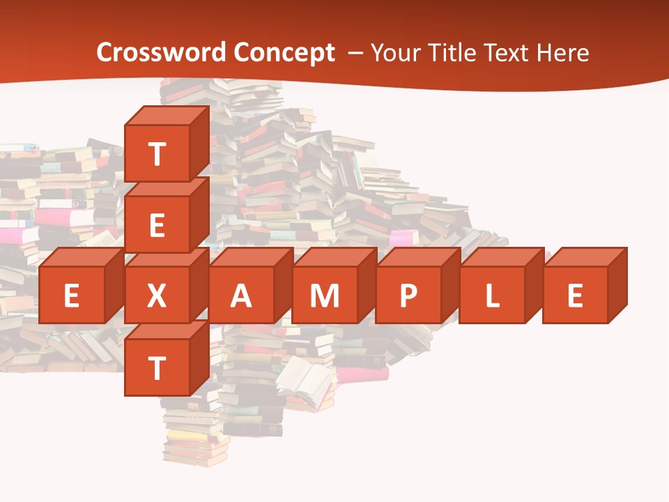 A Large Pile Of Books In The Shape Of A Map PowerPoint Template