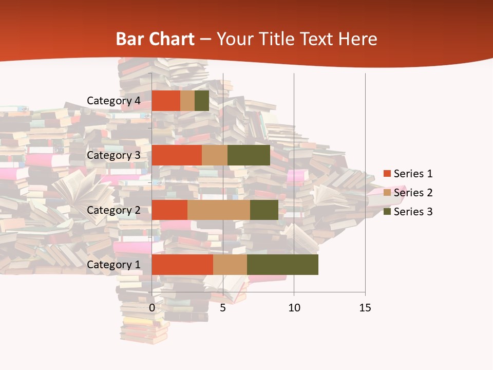 A Large Pile Of Books In The Shape Of A Map PowerPoint Template