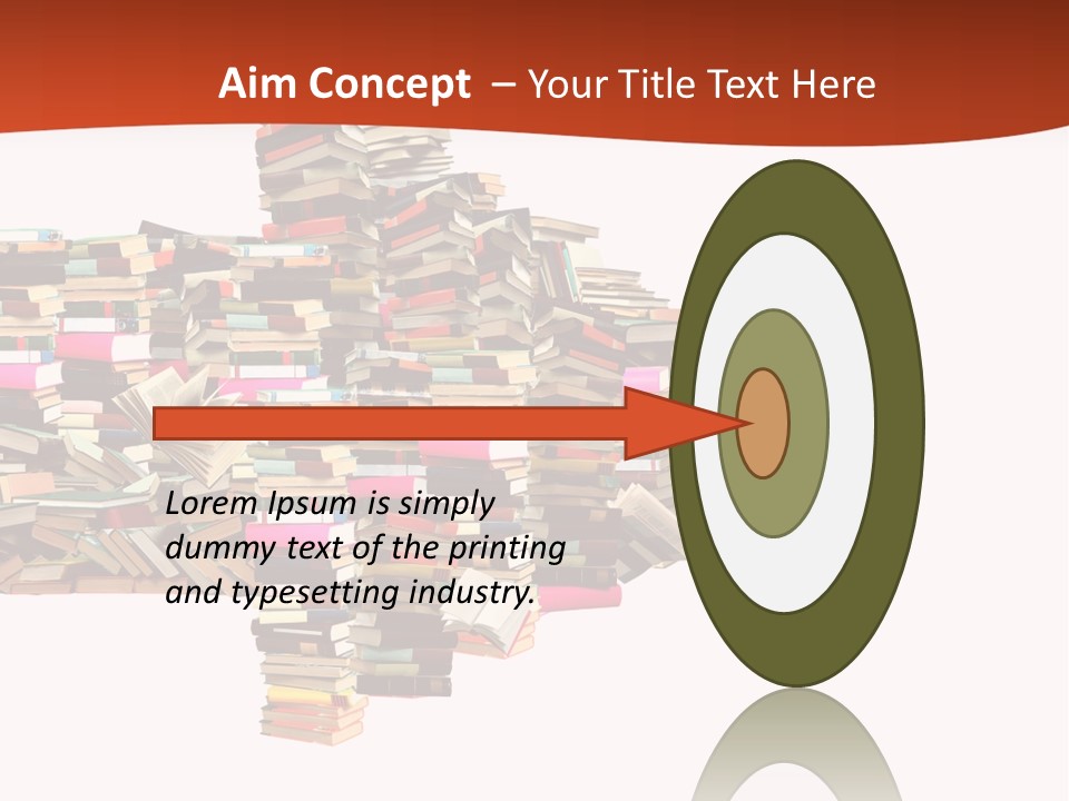 A Large Pile Of Books In The Shape Of A Map PowerPoint Template