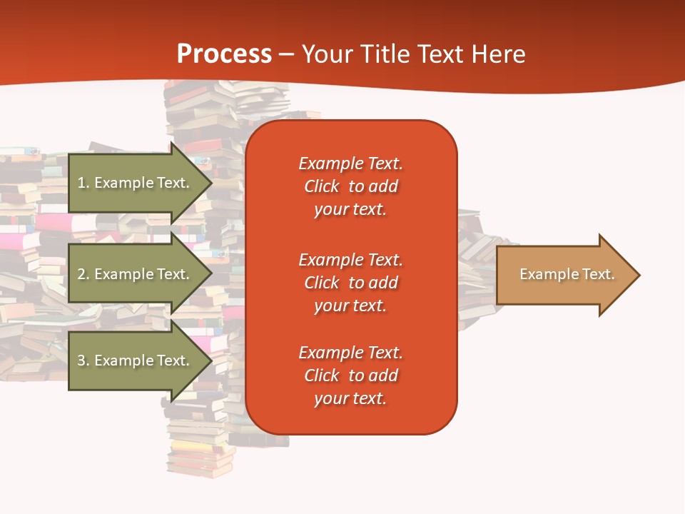 A Large Pile Of Books In The Shape Of A Map PowerPoint Template