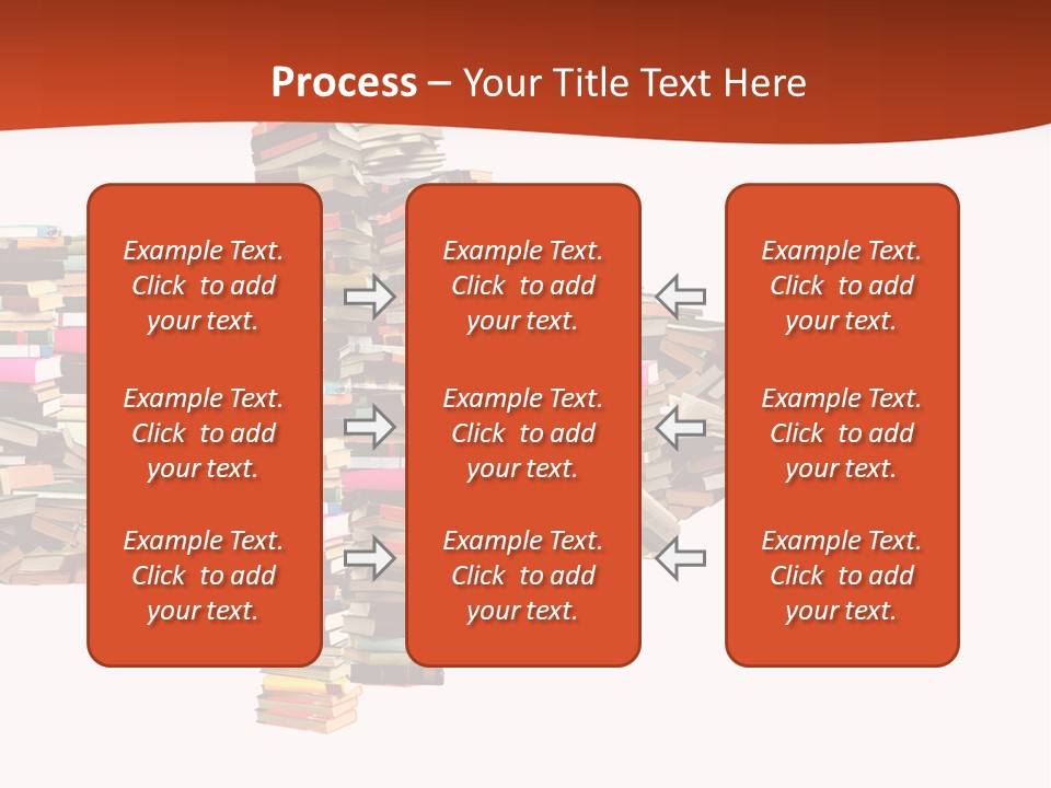 A Large Pile Of Books In The Shape Of A Map PowerPoint Template