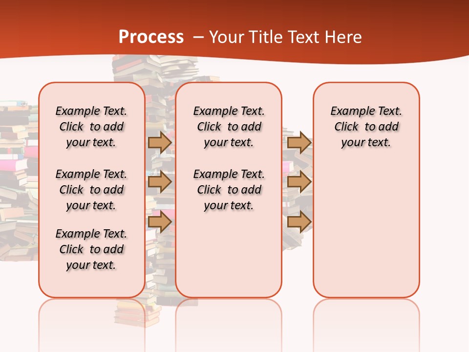 A Large Pile Of Books In The Shape Of A Map PowerPoint Template