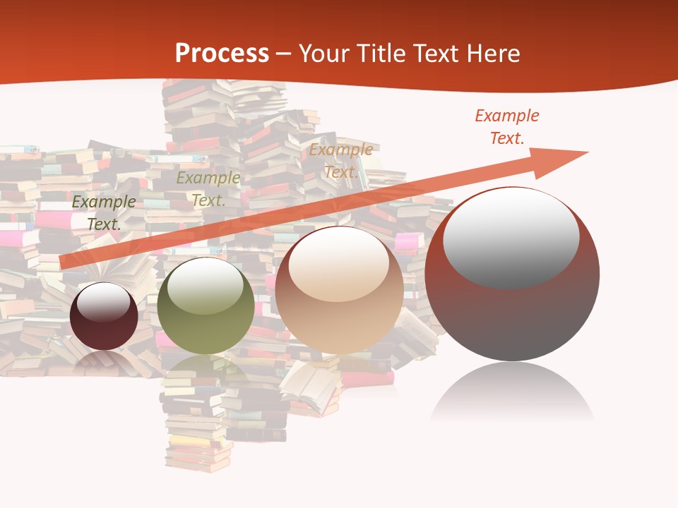 A Large Pile Of Books In The Shape Of A Map PowerPoint Template
