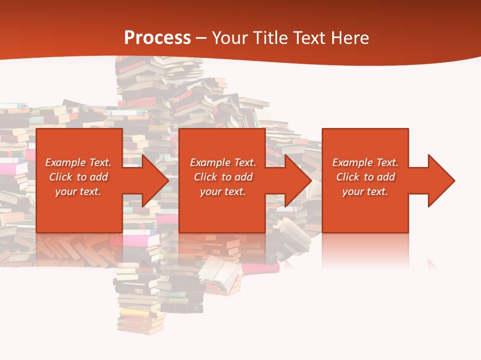 A Large Pile Of Books In The Shape Of A Map PowerPoint Template