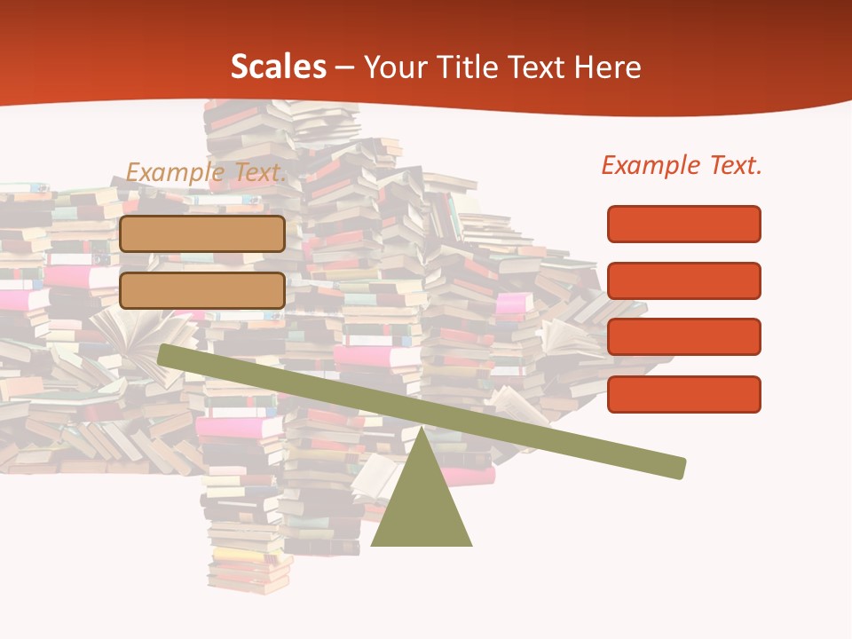 A Large Pile Of Books In The Shape Of A Map PowerPoint Template