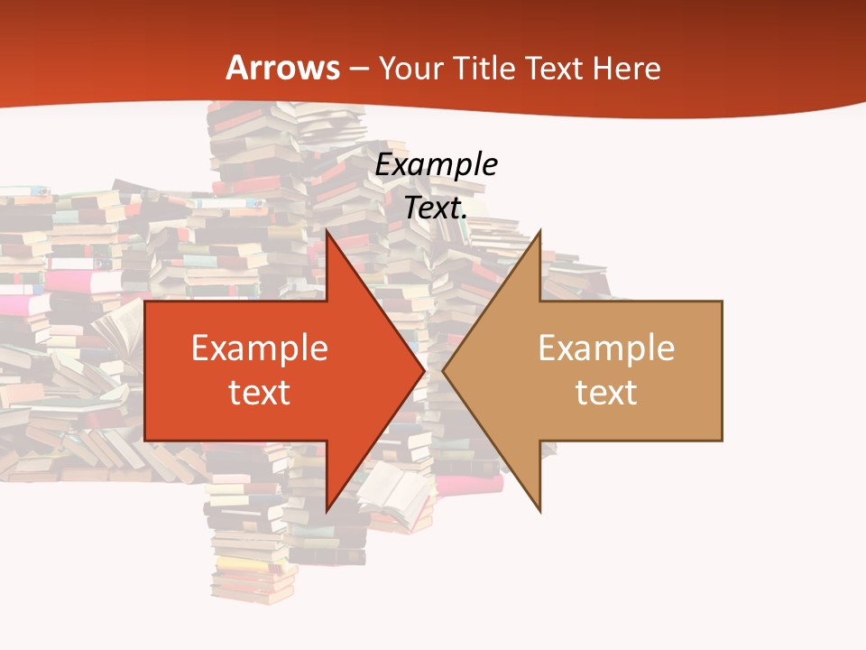 A Large Pile Of Books In The Shape Of A Map PowerPoint Template