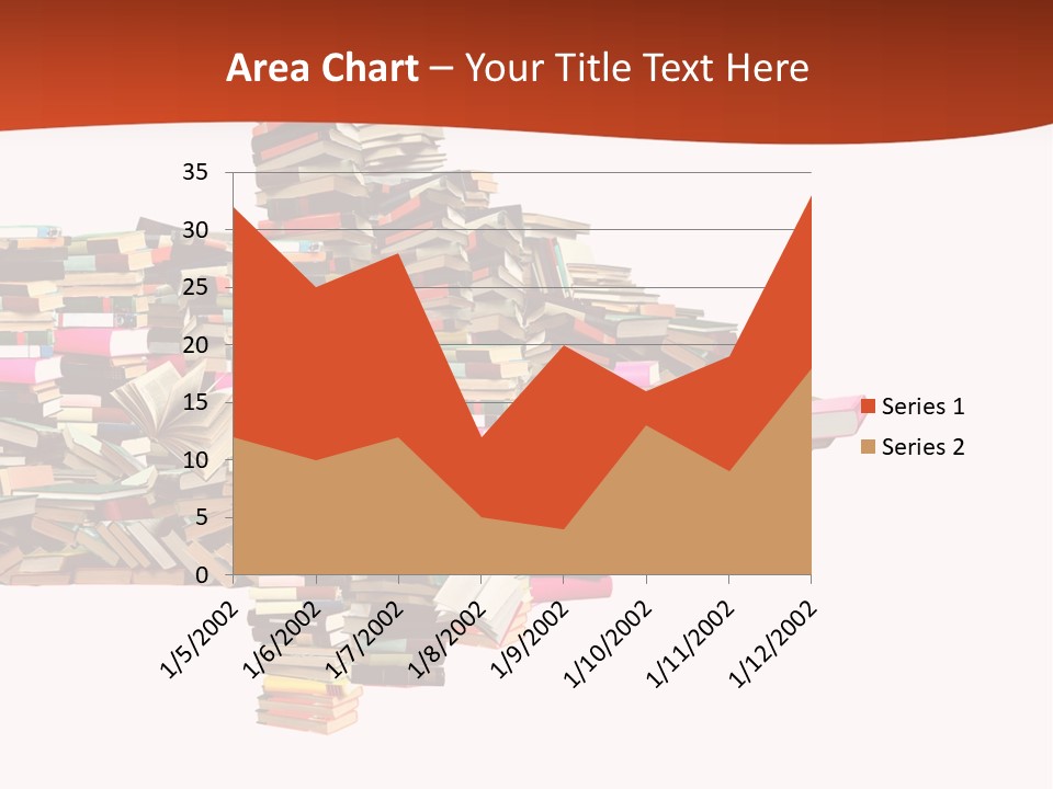 A Large Pile Of Books In The Shape Of A Map PowerPoint Template