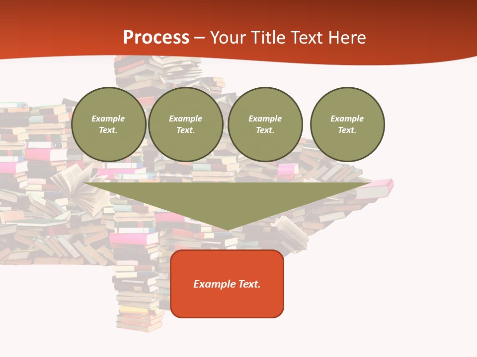 A Large Pile Of Books In The Shape Of A Map PowerPoint Template