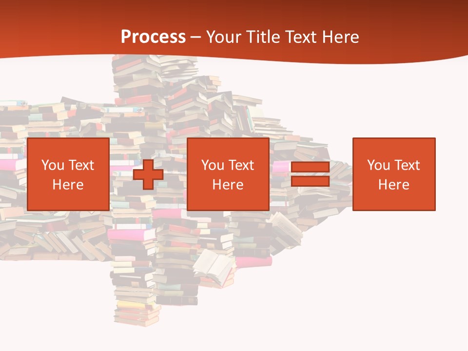 A Large Pile Of Books In The Shape Of A Map PowerPoint Template