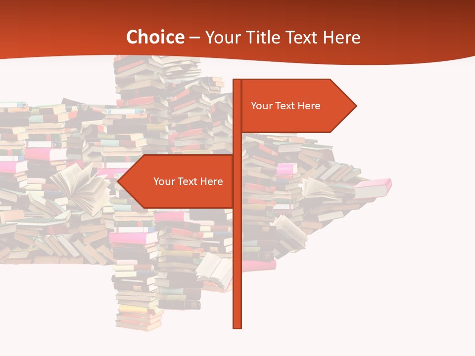 A Large Pile Of Books In The Shape Of A Map PowerPoint Template