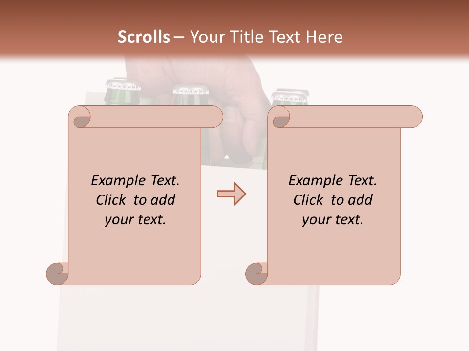 A Person Holding A White Box With Four Green Bottles In It PowerPoint Template