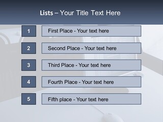 A Computer Monitor Sitting On Top Of A Desk PowerPoint Template