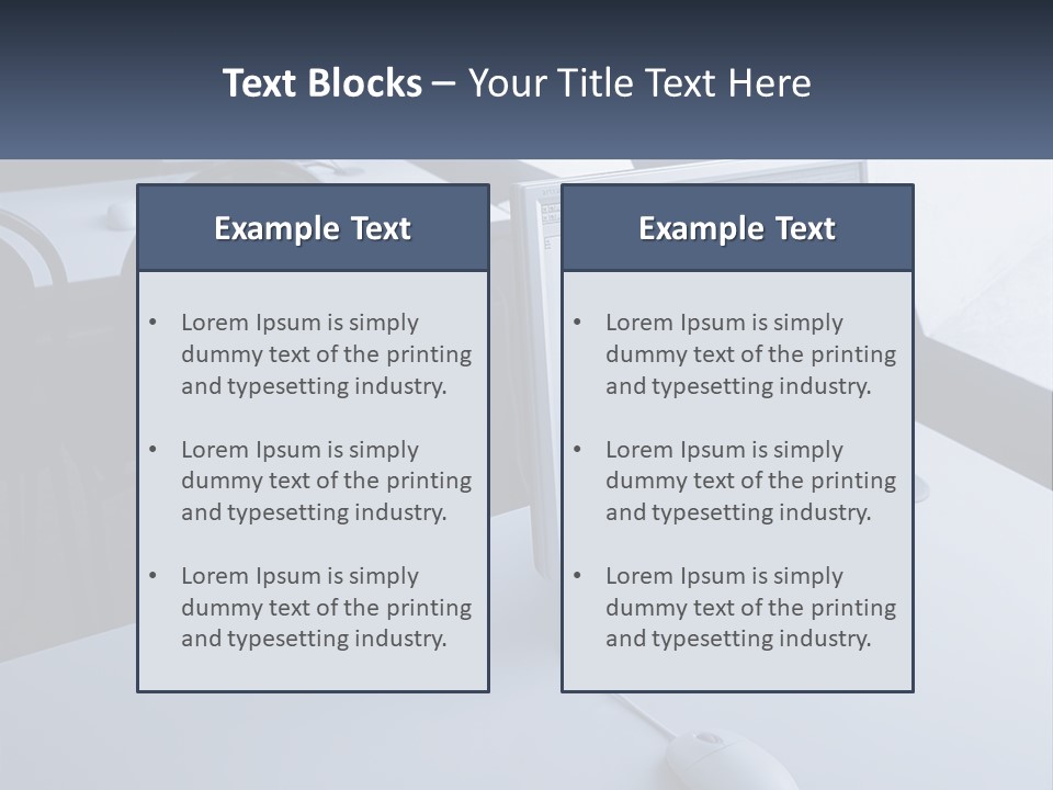 A Computer Monitor Sitting On Top Of A Desk PowerPoint Template