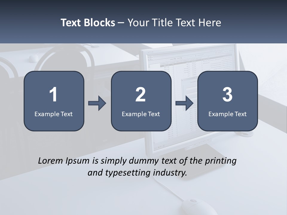A Computer Monitor Sitting On Top Of A Desk PowerPoint Template