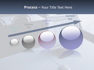 A Computer Monitor Sitting On Top Of A Desk PowerPoint Template