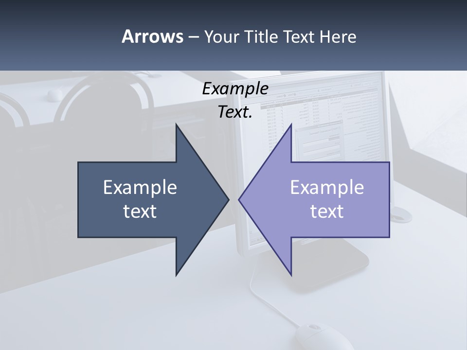 A Computer Monitor Sitting On Top Of A Desk PowerPoint Template
