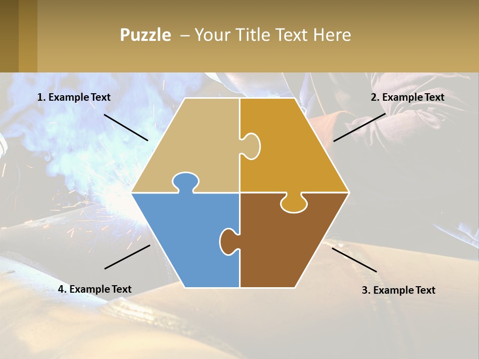 A Welder Working On A Piece Of Metal PowerPoint Template